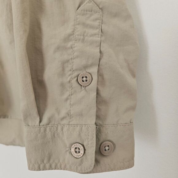 COLUMBIA High Performance Button Shirt Brown Khaki Boys XL (L possibly) - Picture 11 of 11